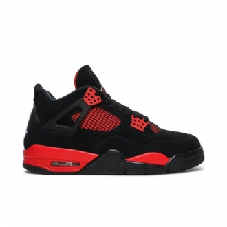 Air Jordan 4 Retropunaiset Mustat Miesten Kengät
