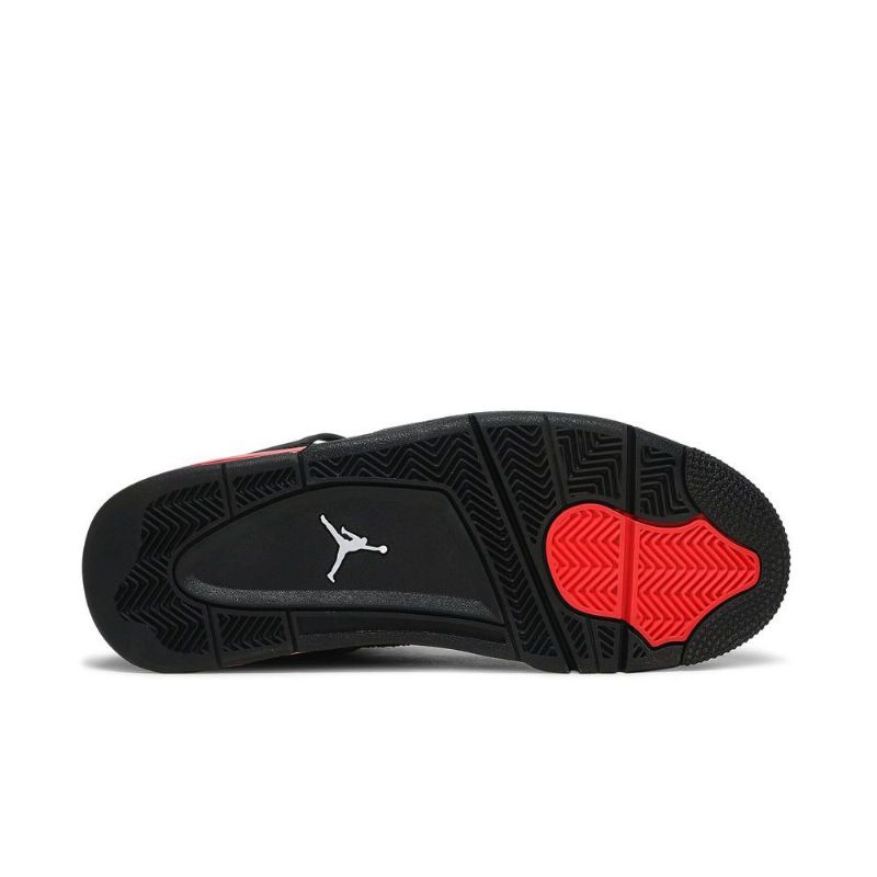 Air Jordan 4 Retropunaiset Mustat Miesten Kengät