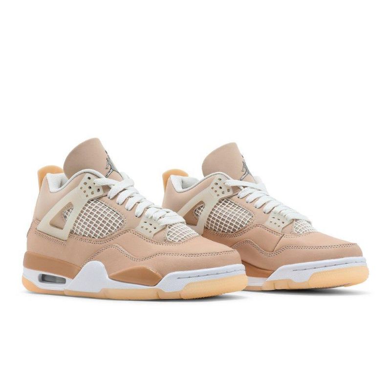 Air Jordan 4 Retroruskeat Valkoiset Naisten Kengät