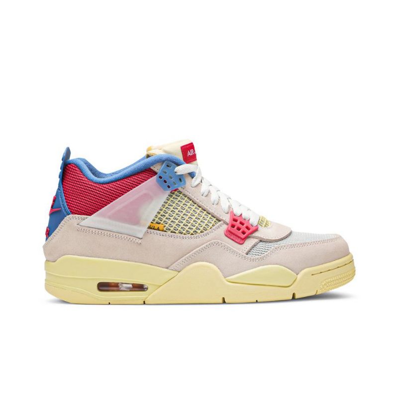 Air Jordan 4 Union La Retro Beigenpunaiset Siniset Miesten Kengät