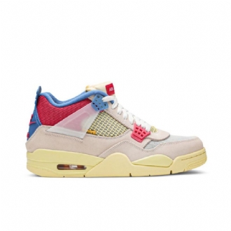 Air Jordan 4 Union La Retro Beigenpunaiset Siniset Miesten Kengät