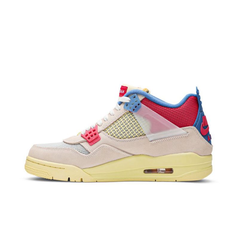 Air Jordan 4 Union La Retro Beigenpunaiset Siniset Miesten Kengät