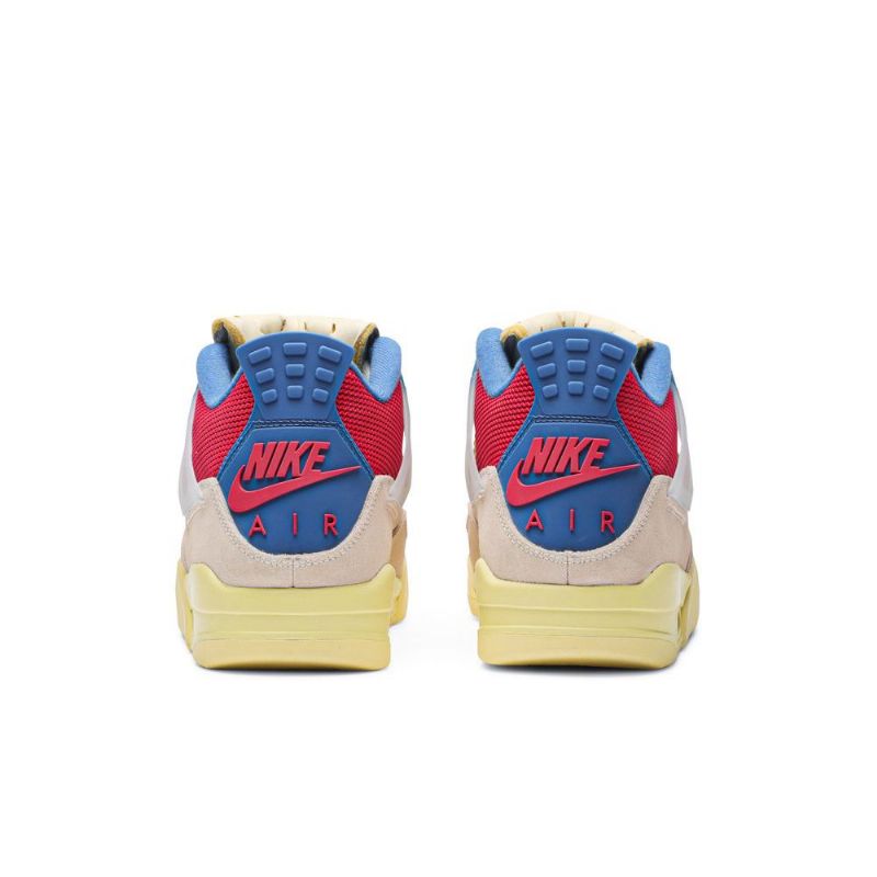 Air Jordan 4 Union La Retro Beigenpunaiset Siniset Miesten Kengät