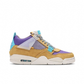 Air Jordan 4 Union La Retro Ruskea Purppura Turkoosi Miesten Kengät