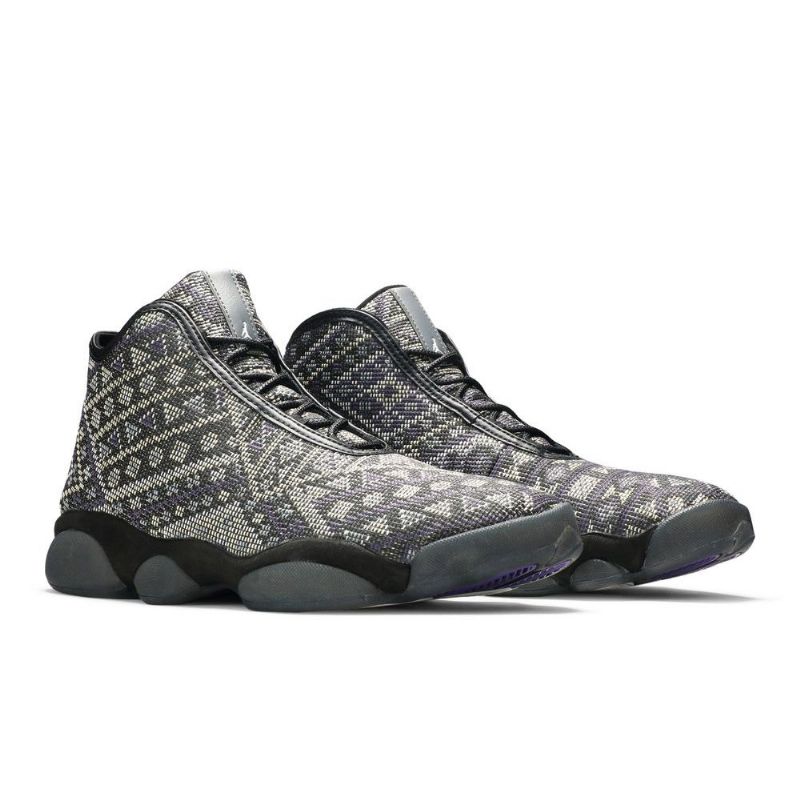 Air Jordan Horizon Premium Mustat Harmaat Miesten Kengät