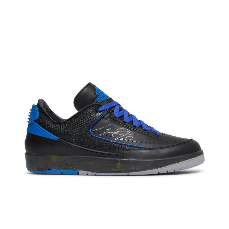 Air Jordan 2 Luonnonvalkoiset Retro Low Sp Musta Sininen Harmaa Miesten Kengät