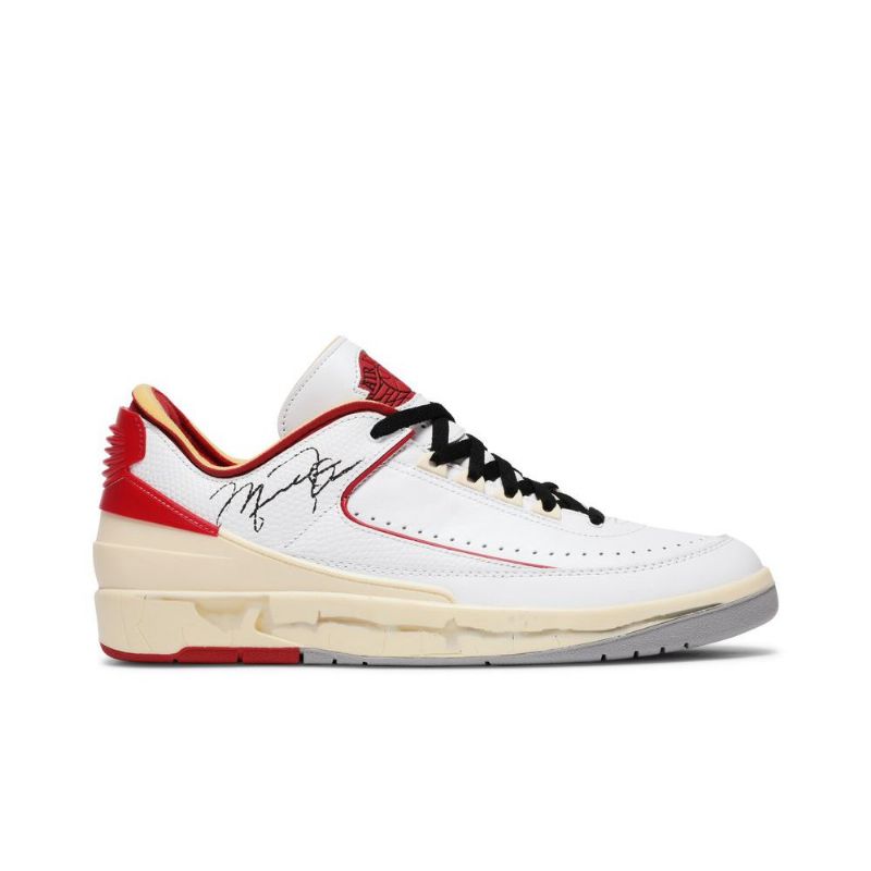 Air Jordan 2 Luonnonvalkoiset Retro Low Sp Valkoiset Punainen Beige Miesten Kengät