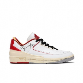 Air Jordan 2 Luonnonvalkoiset Retro Low Sp Valkoiset Punainen Beige Miesten Kengät