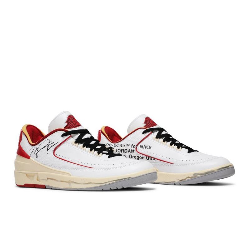 Air Jordan 2 Luonnonvalkoiset Retro Low Sp Valkoiset Punainen Beige Miesten Kengät