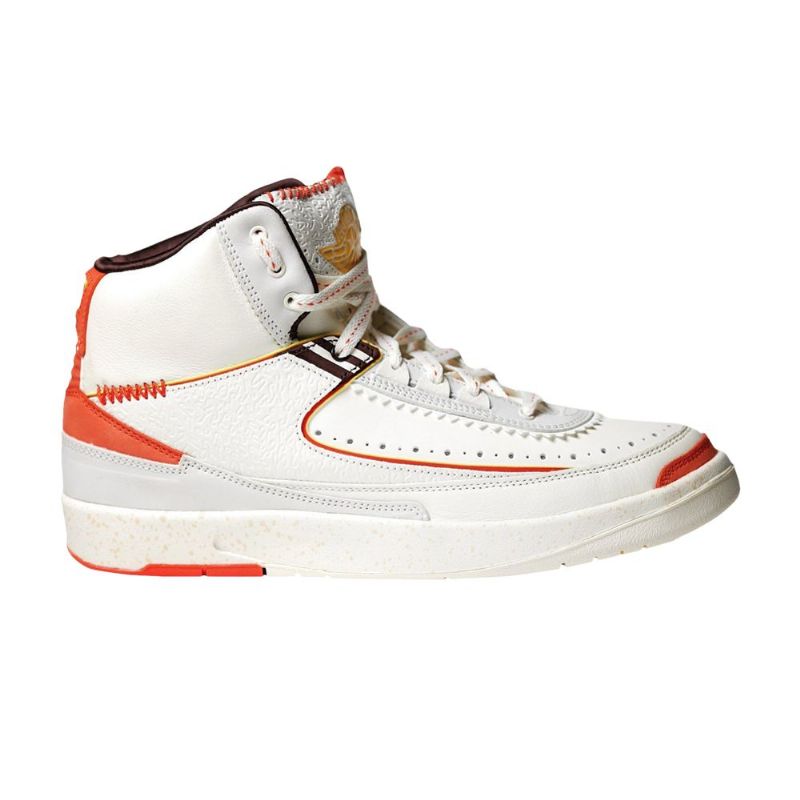 Air Jordan 2 Maison Château Rouge Valkoinen Oranssi Keltainen Miesten Kengät