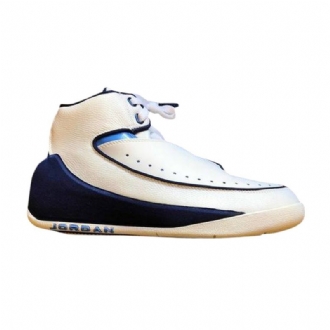Air Jordan 2 Nu Valkoinen Tummansininen Sininen Miesten Kengät