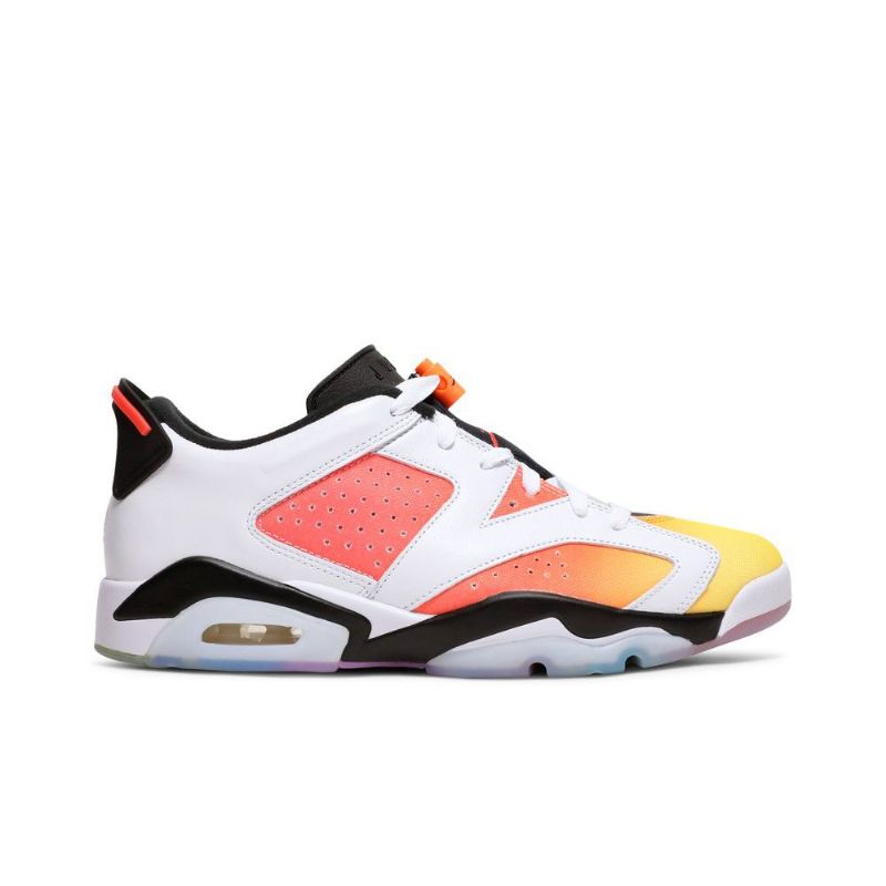 Air Jordan 6 Retro Low Se Valkoinen Musta Keltainen Oranssi Miesten Kengät