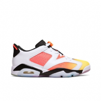Air Jordan 6 Retro Low Se Valkoinen Musta Keltainen Oranssi Miesten Kengät