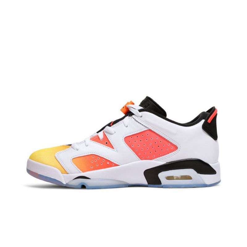 Air Jordan 6 Retro Low Se Valkoinen Musta Keltainen Oranssi Miesten Kengät