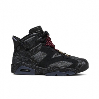 Air Jordan 6 Retro Mustat Bordeaux Harmaa Naisten Kengät