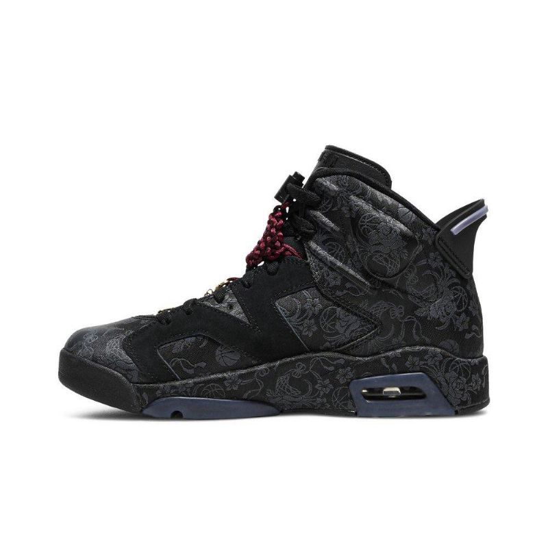Air Jordan 6 Retro Mustat Bordeaux Harmaa Naisten Kengät