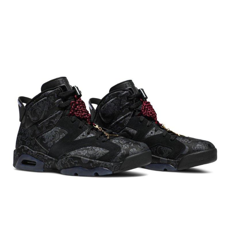 Air Jordan 6 Retro Mustat Bordeaux Harmaa Naisten Kengät