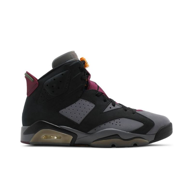 Air Jordan 6 Retro Mustat Harmaat Bordeaux Miesten Kengät