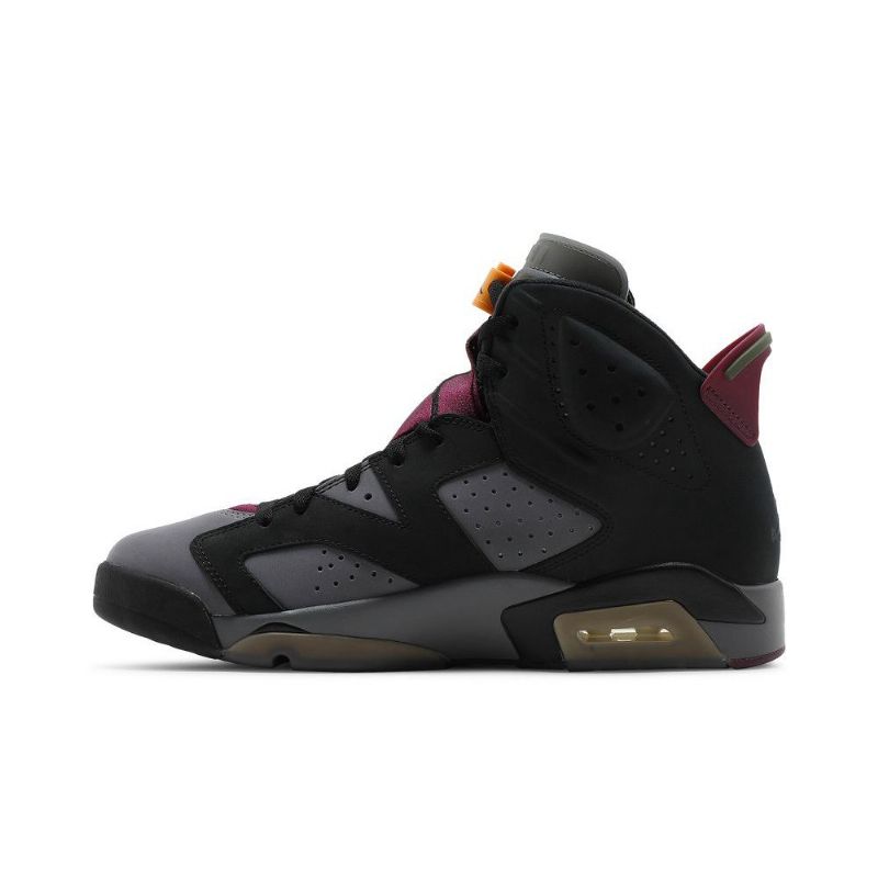 Air Jordan 6 Retro Mustat Harmaat Bordeaux Miesten Kengät