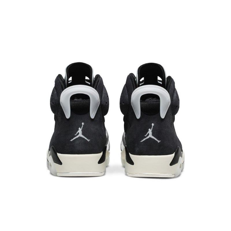Air Jordan 6 Retro Mustat Harmaat Hopeiset Naisten Kengät