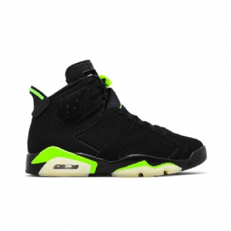 Air Jordan 6 Retro Mustat Vihreät Miesten Kengät