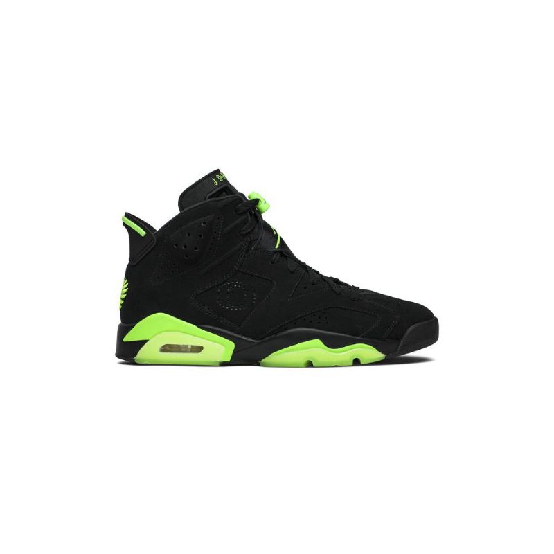 Air Jordan 6 Retro Pe Mustat Vihreät Miesten Kengät
