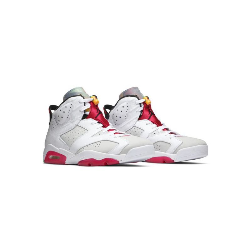Air Jordan 6 Retro Valkoinen Harmaa Punainen Musta Miesten Kengät