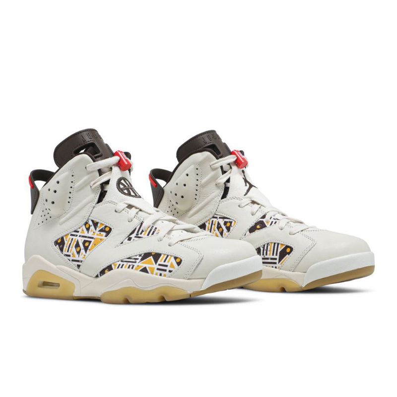 Air Jordan 6 Retro Valkoinen Ruskea Musta Miesten Kengät