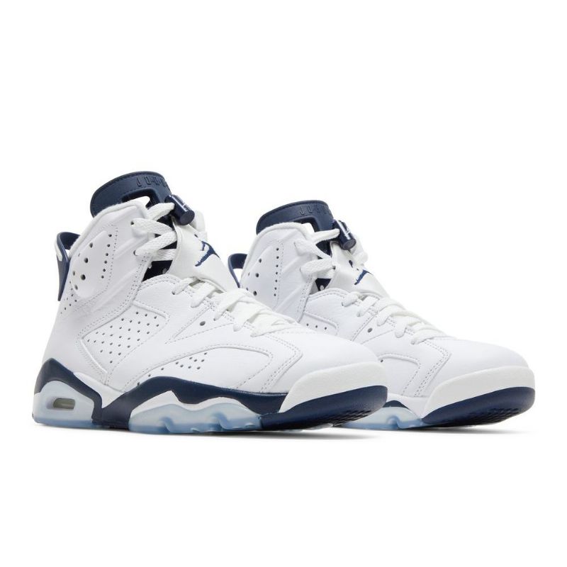 Air Jordan 6 Retro Valkoinen Tummansininen Miesten Kengät