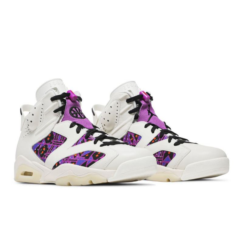 Air Jordan 6 Retro Valkoinen Violetti Musta Miesten Kengät