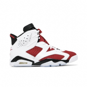 Air Jordan 6 Retro-valkoiset Punaiset Mustat Miesten Kengät