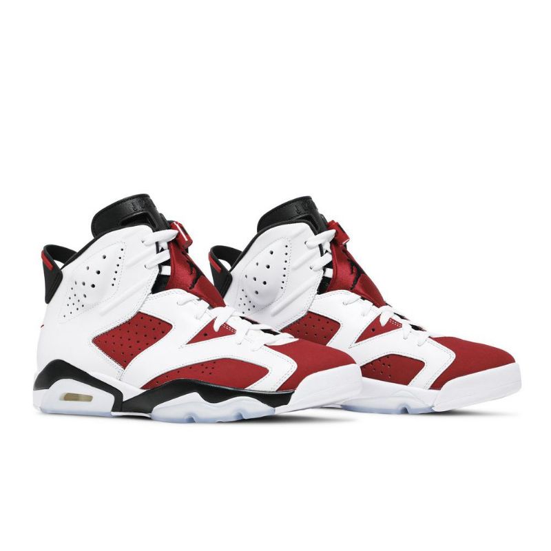 Air Jordan 6 Retro-valkoiset Punaiset Mustat Miesten Kengät