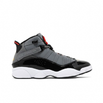 Air Jordan 6 Rings Harmaa Musta Punainen Miesten Kengät