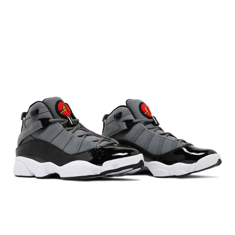 Air Jordan 6 Rings Harmaa Musta Punainen Miesten Kengät