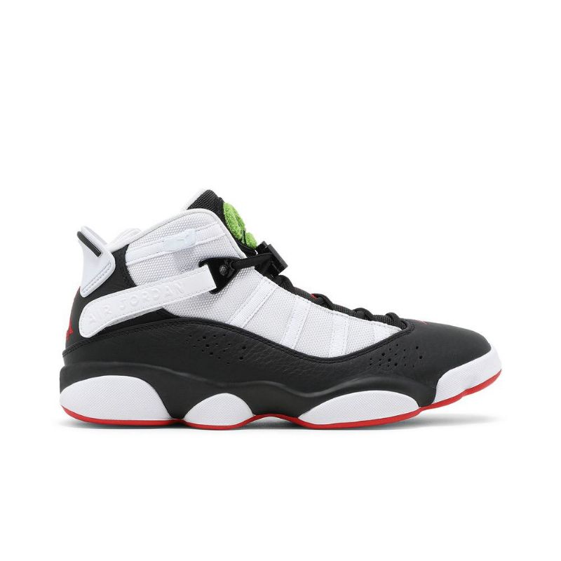 Air Jordan 6 Rings Musta Valkoinen Punainen Vihreä Miesten Kengät