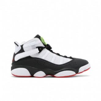 Air Jordan 6 Rings Musta Valkoinen Punainen Vihreä Miesten Kengät
