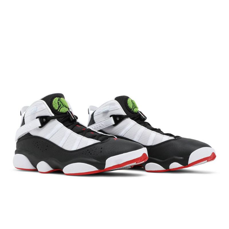 Air Jordan 6 Rings Musta Valkoinen Punainen Vihreä Miesten Kengät