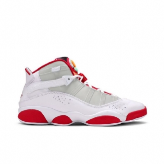 Air Jordan 6 Rings Valkoinen Punainen Harmaa Miesten Kengät