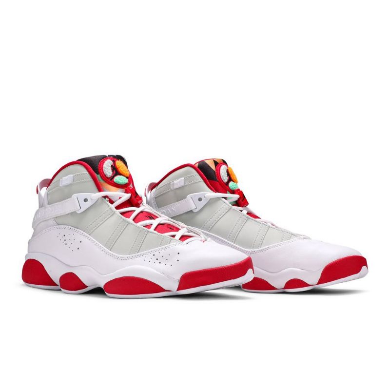 Air Jordan 6 Rings Valkoinen Punainen Harmaa Miesten Kengät