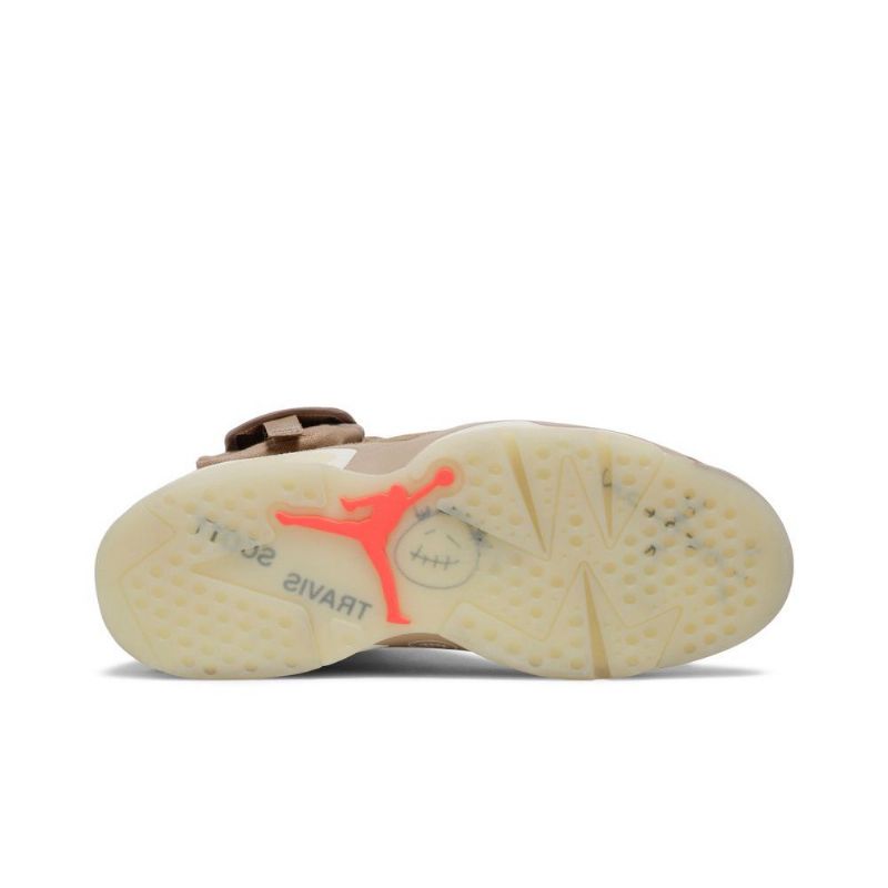 Air Jordan 6 Travis Scott Retro Khakin Harmaapunaiset Miesten Kengät