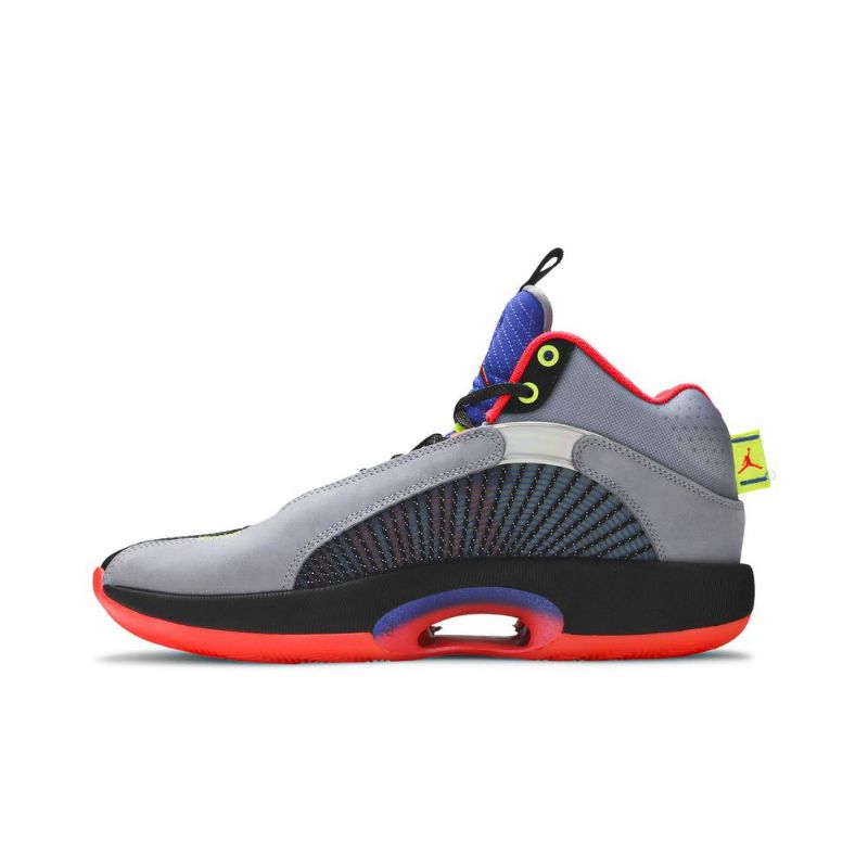 Air Jordan 35 Harmaa Musta Sininen Punainen Miesten Kengät