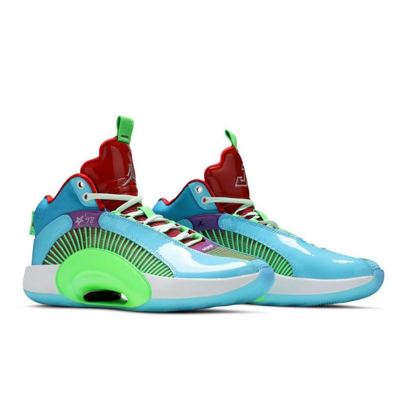 Air Jordan 35 Jayson Tatum Pf Sininen Vihreä Punainen Purppura Miesten Kengät