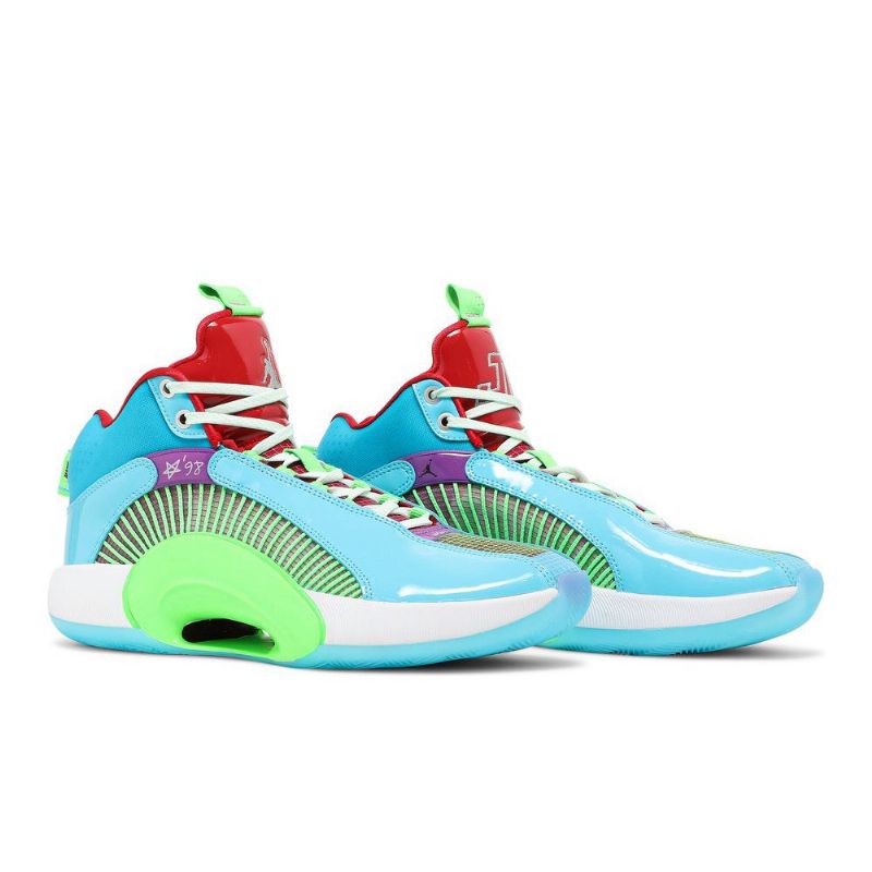 Air Jordan 35 Jayson Tatum Sininen Vihreä Punainen Purppura Miesten Kengät