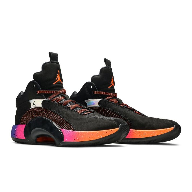 Air Jordan 35 Musta Oranssi Purppura Vaaleanpunainen Miesten Kengät