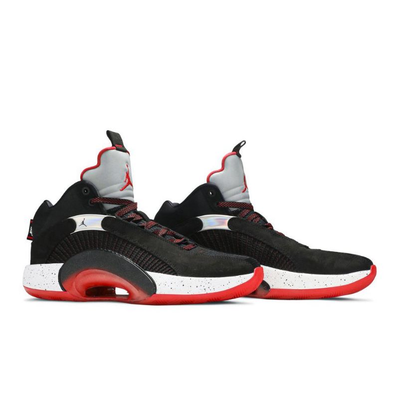 Air Jordan 35 Mustat Hopeanpunaiset Miesten Kengät