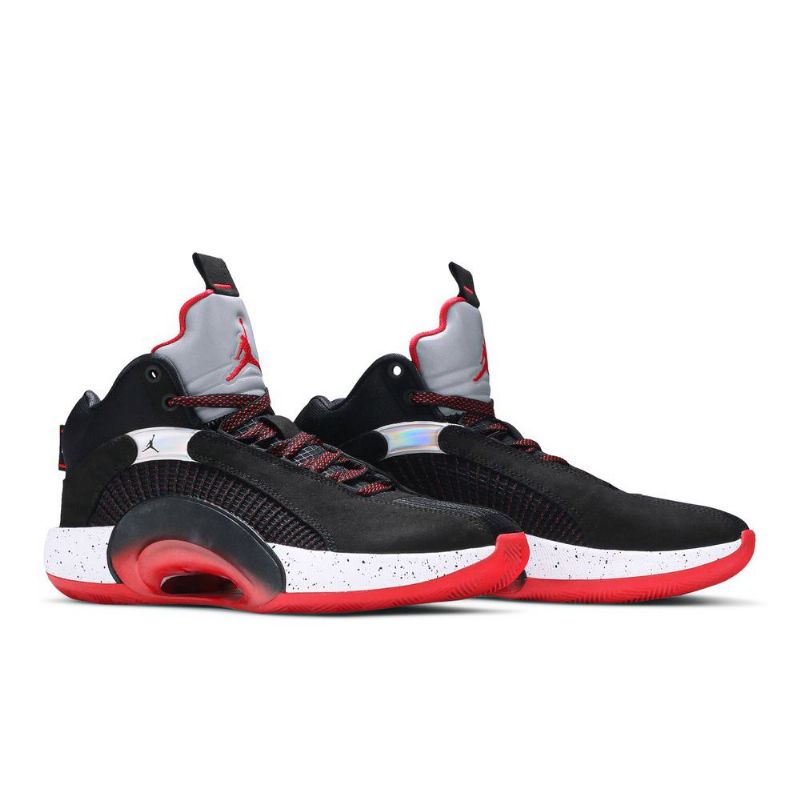 Air Jordan 35 Pf Musta Punainen Hopea Valkoinen Miesten Kengät
