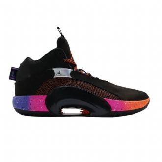 Air Jordan 35 Pf Mustat Oranssit Miesten Kengät