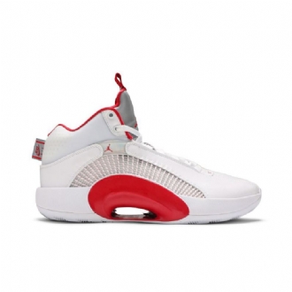 Air Jordan 35 Pf Valkoiset Hopeanpunaiset Miesten Kengät