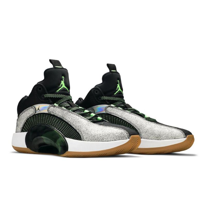 Air Jordan 35 Zion Williamson Pf Valkoiset Mustat Vihreät Miesten Kengät