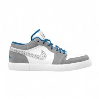Air Jordan Retro V.1 Valkoinen Sininen Harmaa Miesten Kengät
